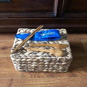 4 Ocean bamboo to go utensils in carrying case